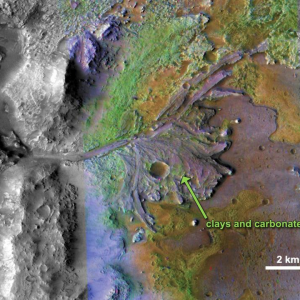 On ancient Mars, water carved channels and transported sediments to form fans and deltas within lake basins. 

Image Credit: NASA/JPL-Caltech/MSSS/JHU-APL