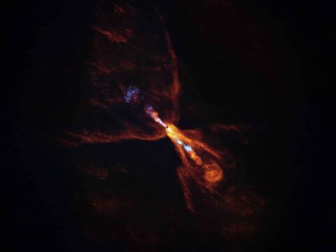 Witnessing the birth of a new solar system for the first time